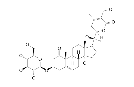 (20R,22R)-14.alpha.,20,27-Trihydroxy-1-oxowitha-5,24-dienolide-3.beta.-(O-.beta.,D-glucopyranoside)