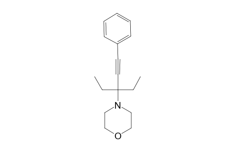 4-(3-ethyl-1-phenylpent-1-yn-3-yl)morpholine