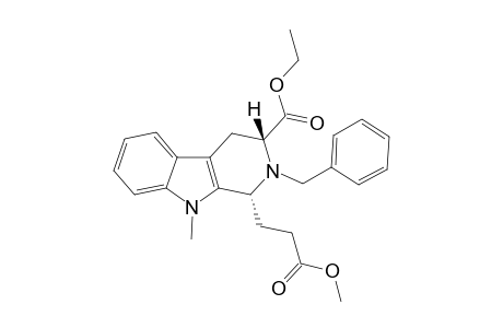(1R,3R)-2-(benzyl)-1-(3-keto-3-methoxy-propyl)-9-methyl-3,4-dihydro-1H-$b-carboline-3-carboxylic acid ethyl ester