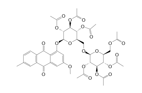 3-METHYLXANTHOPURPURIN-6-O-METHYLETHER-8-O-BETA-D-GENTIOBIOSIDE-HEPTAACETATE;3-METHOXY-6-METHYL-1-[[2,3,4-TRI-O-ACETYL-6-O-(2,3,4,6-TETRA-O-ACETY