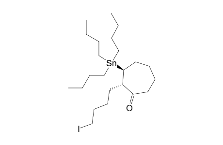 trans-2-(4'-Iodobutyl)-3-tributylstannylcycloheptanone