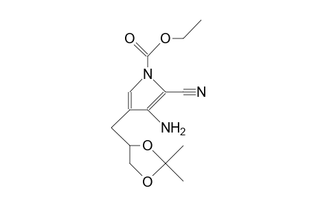 3-Amino-2-cyano-4-(<S>-2,3-isopropylidenedioxy-propyl)-pyrrole-1-carboxylic acid, ethyl ester