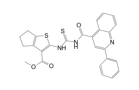 methyl 2-[({[(2-phenyl-4-quinolinyl)carbonyl]amino}carbothioyl)amino]-5,6-dihydro-4H-cyclopenta[b]thiophene-3-carboxylate