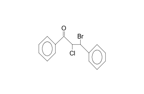erythro-2-Chloro-3-bromo-3-phenyl-propiophenone