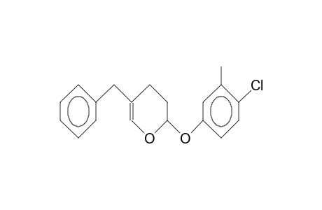 2H-Pyran, 2-(4-chloro-3-methylphenoxy)-3,4-dihydro-5-(phenylmethyl)-