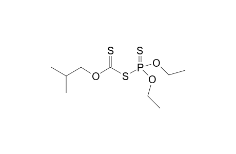 (diethoxyphosphinothioylthio)methanethioic acid O-(2-methylpropyl) ester