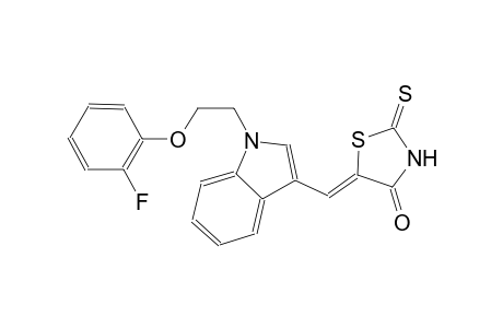 (5Z)-5-({1-[2-(2-fluorophenoxy)ethyl]-1H-indol-3-yl}methylene)-2-thioxo-1,3-thiazolidin-4-one