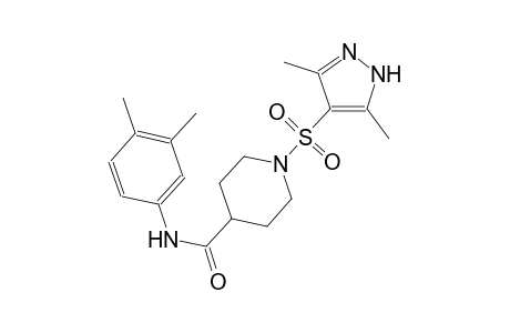 N-(3,4-dimethylphenyl)-1-[(3,5-dimethyl-1H-pyrazol-4-yl)sulfonyl]-4-piperidinecarboxamide
