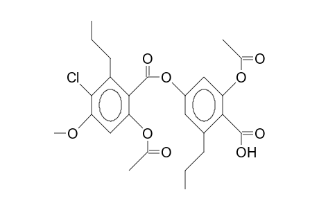 2,2'-Di-O-acetyl-5-chloro-divaricatic acid