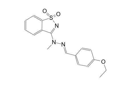 benzaldehyde, 4-ethoxy-, (1,1-dioxido-1,2-benzisothiazol-3-yl)methylhydrazone