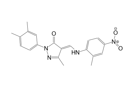 3H-pyrazol-3-one, 2-(3,4-dimethylphenyl)-2,4-dihydro-5-methyl-4-[[(2-methyl-4-nitrophenyl)amino]methylene]-, (4E)-
