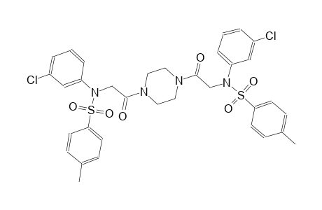 benzenesulfonamide, N-(3-chlorophenyl)-N-[2-[4-[2-[(3-chlorophenyl)[(4-methylphenyl)sulfonyl]amino]acetyl]-1-piperazinyl]-2-oxoethyl]-4-methyl-