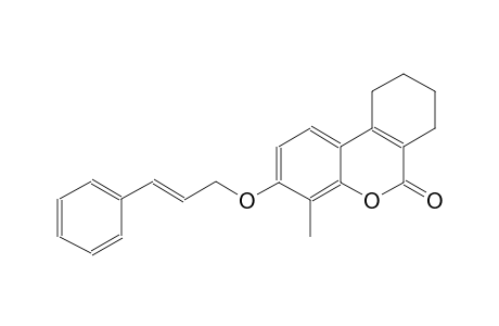 4-methyl-3-{[(2E)-3-phenyl-2-propenyl]oxy}-7,8,9,10-tetrahydro-6H-benzo[c]chromen-6-one