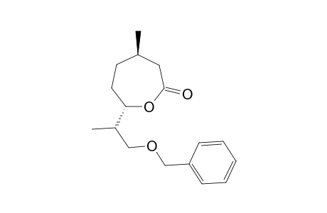 (+)-(3R,6S)-3-Methyl-6-[(1'S)-1'-methyl-2'-benziloxymethyl]-.epison.caprolactone