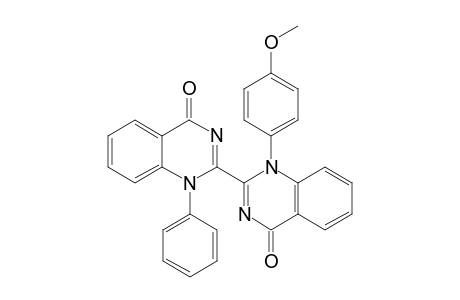 N-(Phenyl)-N'-(4-methoxyphenyl)bis(quinazolin-4-on-2-yl)