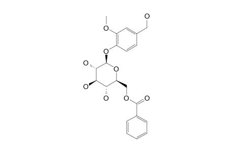4-HYDROXYMETHYL-2-METHOXYPHENYL-6-O-BENZOYL-BETA-D-GLUCOPYRANOSIDE