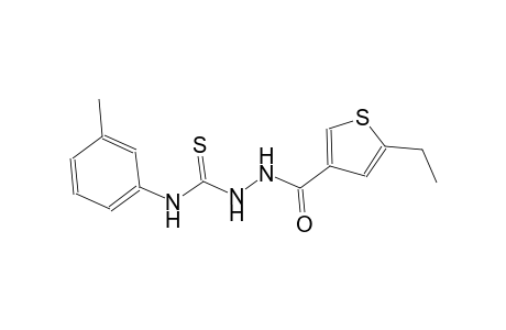 2-[(5-ethyl-3-thienyl)carbonyl]-N-(3-methylphenyl)hydrazinecarbothioamide