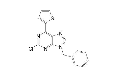 2-Chloranyl-9-(phenylmethyl)-6-thiophen-2-yl-purine