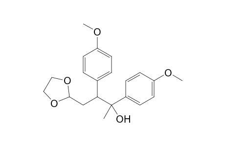 4-([1,3]-Dioxolan-2'-yl)-2,3-bis(4"-methoxyphenyl)butan-2-ol