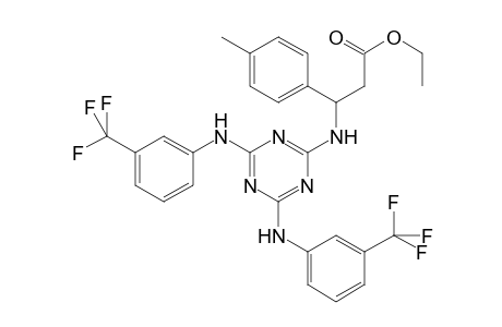 3-[[4,6-bis[3-(trifluoromethyl)anilino]-1,3,5-triazin-2-yl]amino]-3-(4-methylphenyl)propanoic acid ethyl ester