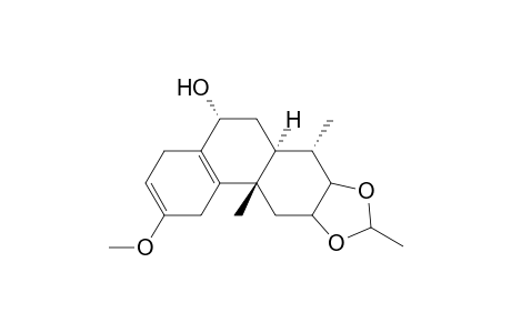 (1.alpha.,4a.beta.,9.alpha.,10a.alpha.)-2,2-Ethylenedioxy-6-methoxy-1,4a-dimethyl-1,2,3,4,4a,5,8,9,10,10a-decahydrophenanthren-9-ol