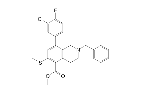 2-Benzyl-5-methoxycarbonyl-8-(3-chloro-4-fluorophenyl)-6-methylthio-1,2,3,4-tetrahydroisoquinoline