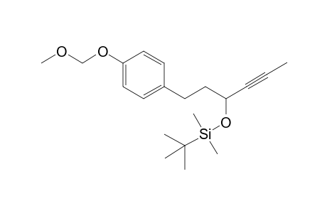 tert-Butyl((1-(4-(methoxymethoxy)phenyl)hex-4-yn-3-yl)oxy)dimethylsilane
