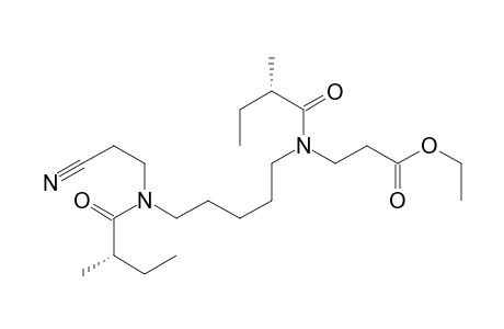 3-[5-[2-cyanoethyl-[(2S)-2-methyl-1-oxobutyl]amino]pentyl-[(2S)-2-methyl-1-oxobutyl]amino]propanoic acid ethyl ester