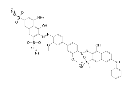 2,7-Naphthalenedisulfonic acid, 5-amino-4-hydroxy-3-[[4'-[[1-hydroxy-6-(phenylamino)-3-sulfo-2-naphthalenyl]azo]-3,3'-dimethoxy[1,1'-biphenyl]-4-yl]azo]-, trisodium salt