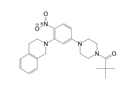 2-{5-[4-(2,2-dimethylpropanoyl)-1-piperazinyl]-2-nitrophenyl}-1,2,3,4-tetrahydroisoquinoline