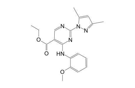 ethyl 2-(3,5-dimethyl-1H-pyrazol-1-yl)-4-(2-methoxyanilino)-5-pyrimidinecarboxylate