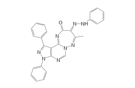 6-(Phenylhydrazono)-1,3-diphenyl-7-methyl-1H-pyrazolo[3',4':4,5]pyrimido[1,6-b][1,2,4]triazepin-5(6H)-one