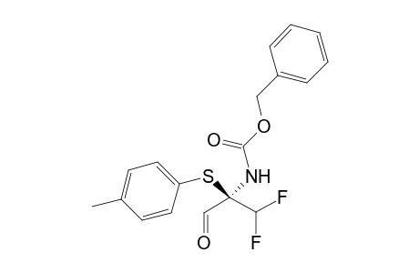 (phenylmethyl) N-[(2R)-1,1-bis(fluoranyl)-2-(4-methylphenyl)sulfanyl-3-oxidanylidene-propan-2-yl]carbamate
