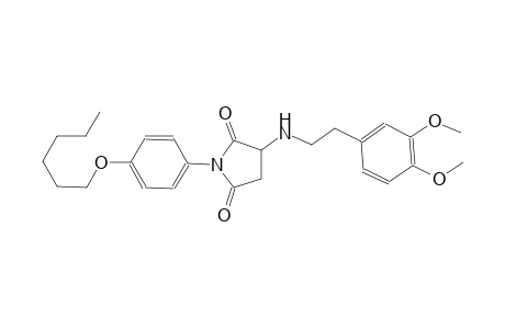 2,5-pyrrolidinedione, 3-[[2-(3,4-dimethoxyphenyl)ethyl]amino]-1-[4-(hexyloxy)phenyl]-