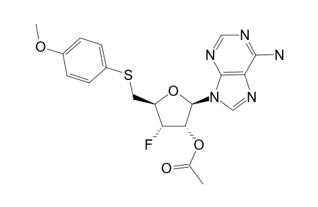 2'-O-ACETYL-3'DEOXY-3'-FLUORO-5'-S-(4-METHOXYPHENYL)-5'-THIOADENOSINE