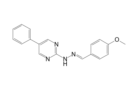 Benzaldehyde, 4-methoxy-, (5-phenylpyrimid-2-yl)hydrazone