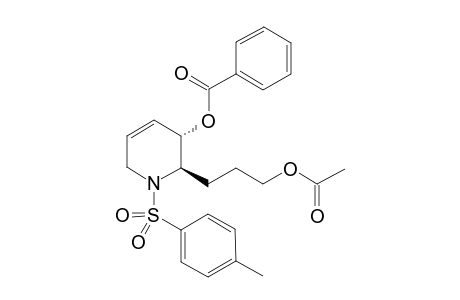 (2R,3S)-N-tosyl-2-(3'-acetoxypropyl)-3-benzoyl-.delta.-4-piperidine