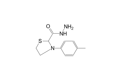 2-thiazolidinecarboxylic acid, 3-(4-methylphenyl)-, hydrazide