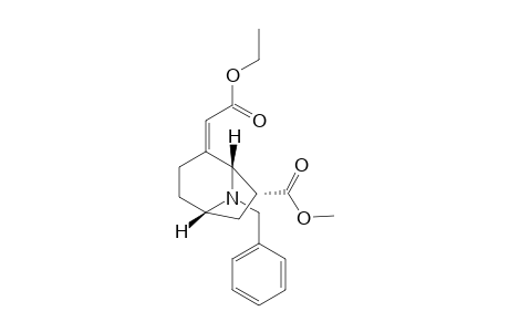 Ethyl (Z,1RS,5RS,7SR)-(8-benzyl-7-(methoxycarbonyl)-8-aza-bicyclo[3.2.1]oct-2-ylidene)-acetate