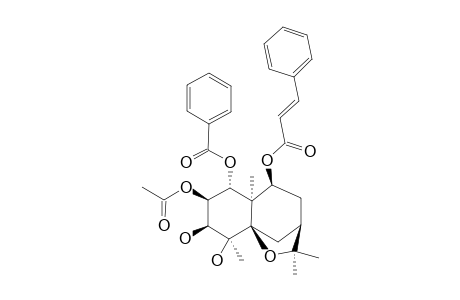 (1R,2S,3S,4S,5R,7R,9S,10R)-2-Acetoxy-1-benzoyloxy-9-trans-cinnamoyloxy-3,4-dihydroxydihydro-.beta.-agarofuran