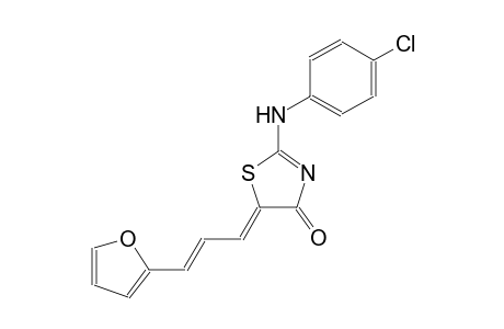 (5Z)-2-(4-chloroanilino)-5-[(2E)-3-(2-furyl)-2-propenylidene]-1,3-thiazol-4(5H)-one