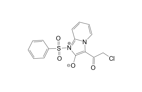 Imidazo[1,2-a]pyridinium, 3-(chloroacetyl)-2,3-dihydro-2-oxo-1-(phenylsulfonyl)-, hydroxide, inner salt