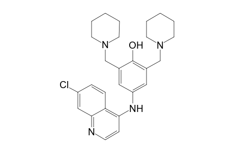4-[(7-chloranylquinolin-4-yl)amino]-2,6-bis(piperidin-1-ylmethyl)phenol
