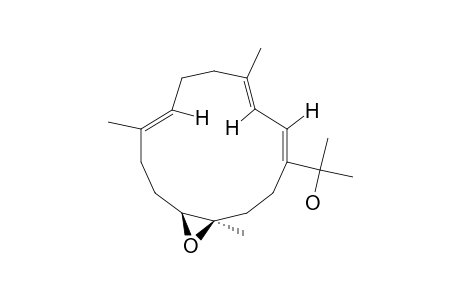 11,12-EPOXY-1(E),3(E),7(E)-CEMBrATRIEN-15-OL