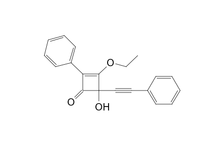 2-Cyclobuten-1-one, 3-ethoxy-4-hydroxy-2-phenyl-4-(phenylethynyl)-