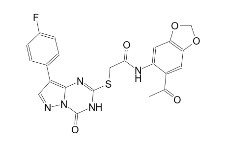 acetamide, N-(6-acetyl-1,3-benzodioxol-5-yl)-2-[[8-(4-fluorophenyl)-3,4-dihydro-4-oxopyrazolo[1,5-a][1,3,5]triazin-2-yl]thio]-