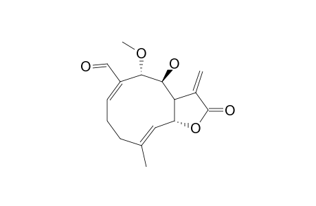 (6S*,7S*,8S*,9S*)-8-HYDROXY-9-METHOXY-1(10),4,11(13)-MELAMPOTRIEN-14-AL-6,12-OLIDE