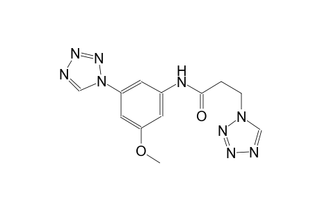 N-[3-methoxy-5-(1H-tetraazol-1-yl)phenyl]-3-(1H-tetraazol-1-yl)propanamide