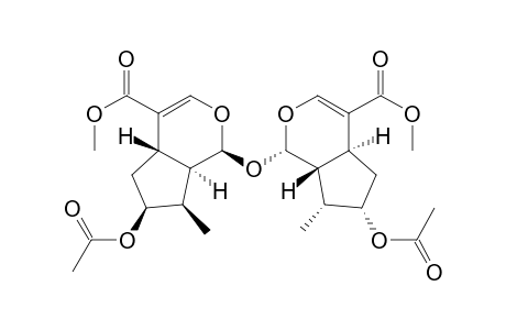 Cyclopenta[c]pyran-4-carboxylic acid, 1,1'-oxybis[6-(acetyloxy)-1,4a,5,6,7,7a-hexahydro-7-methyl-, dimethyl ester, [1S-[1.alpha.(1R*,4aR*,6R*,7S*,7aS*),4a.alpha.,6.alpha.,7.alpha.,7a.alpha.]]-