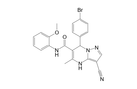 7-(4-Bromophenyl)-3-cyano-N-(2-methoxyphenyl)-5-methyl-4,7-dihydropyrazolo[1,5-a]pyrimidine-6-carboxamide